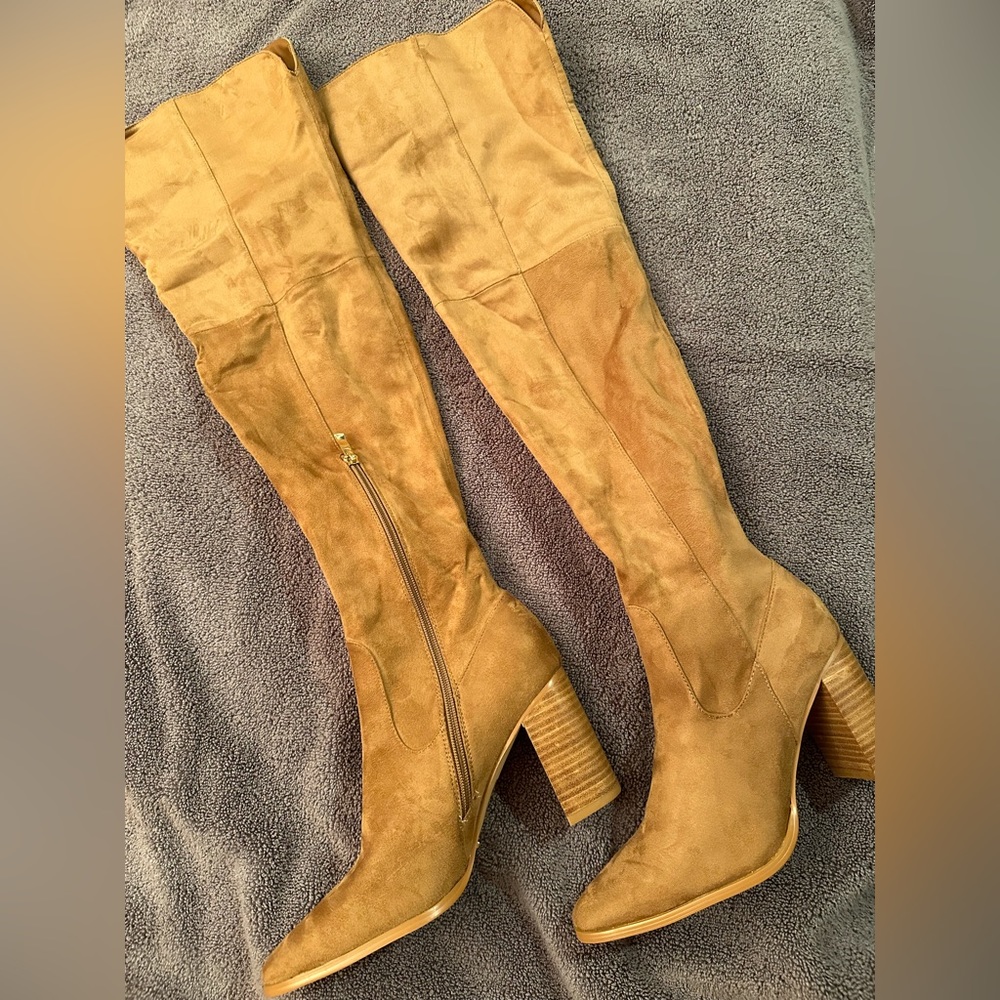 Billini “Vixen” Brown Suede Over the Knee Boots - Picture 5 of 5